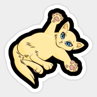 Blue Eyed Cat Sticker